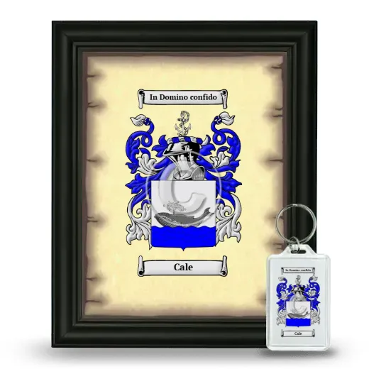 Cale Framed Coat of Arms and Keychain - Black