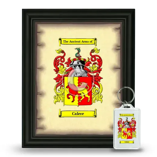 Calere Framed Coat of Arms and Keychain - Black