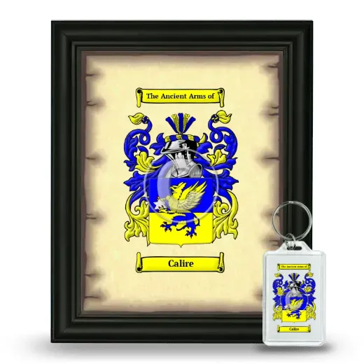 Calire Framed Coat of Arms and Keychain - Black