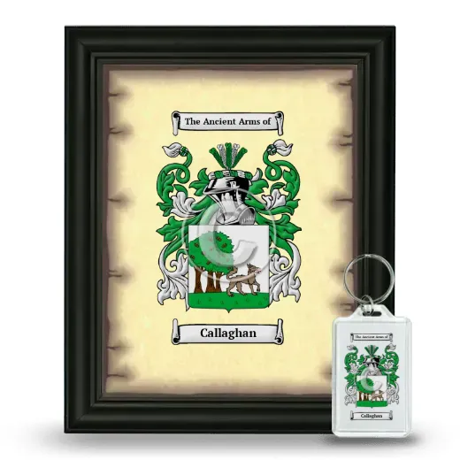 Callaghan Framed Coat of Arms and Keychain - Black