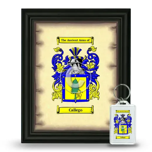 Callego Framed Coat of Arms and Keychain - Black