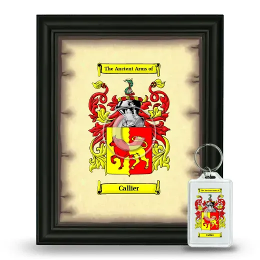 Callier Framed Coat of Arms and Keychain - Black
