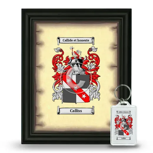 Calliss Framed Coat of Arms and Keychain - Black