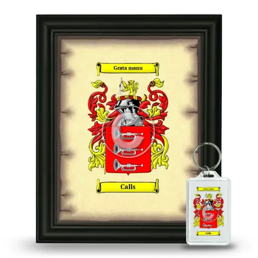 Calls Framed Coat of Arms and Keychain - Black