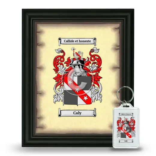 Caly Framed Coat of Arms and Keychain - Black