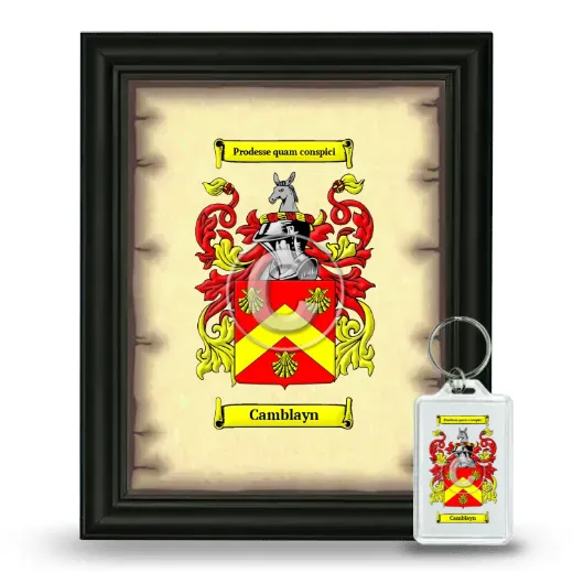 Camblayn Framed Coat of Arms and Keychain - Black