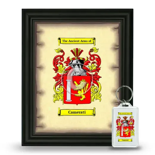 Camerati Framed Coat of Arms and Keychain - Black