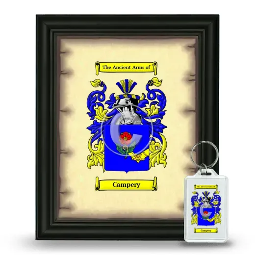Campery Framed Coat of Arms and Keychain - Black