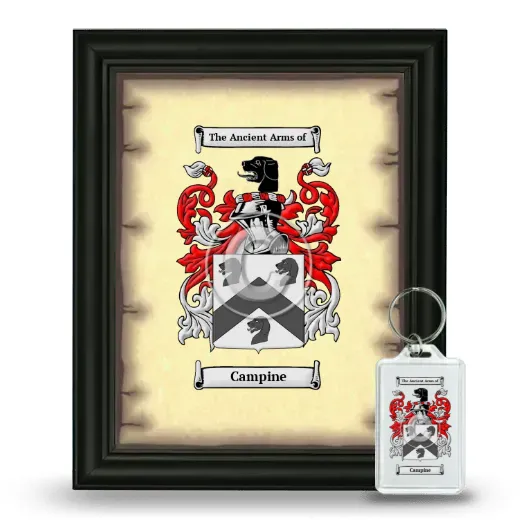 Campine Framed Coat of Arms and Keychain - Black