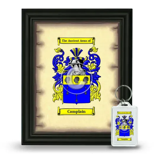 Camplain Framed Coat of Arms and Keychain - Black