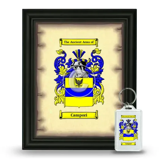 Campori Framed Coat of Arms and Keychain - Black