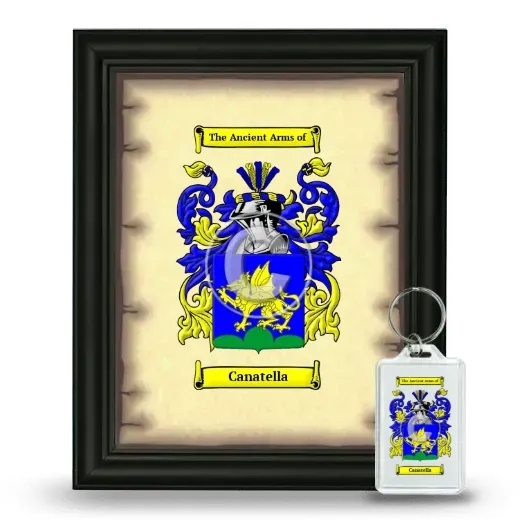 Canatella Framed Coat of Arms and Keychain - Black