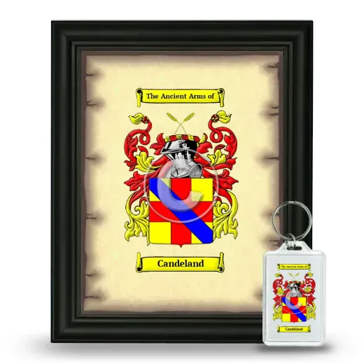 Candeland Framed Coat of Arms and Keychain - Black