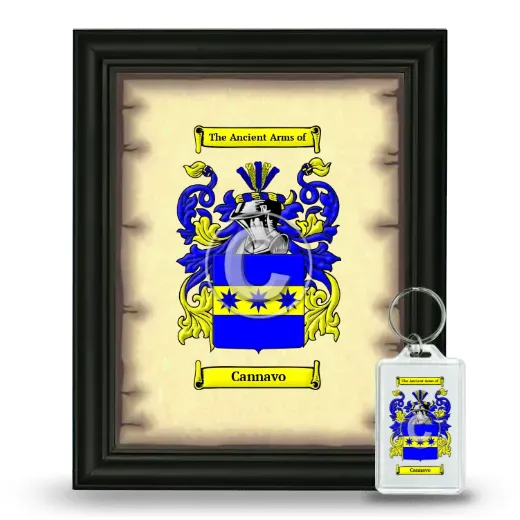 Cannavo Framed Coat of Arms and Keychain - Black