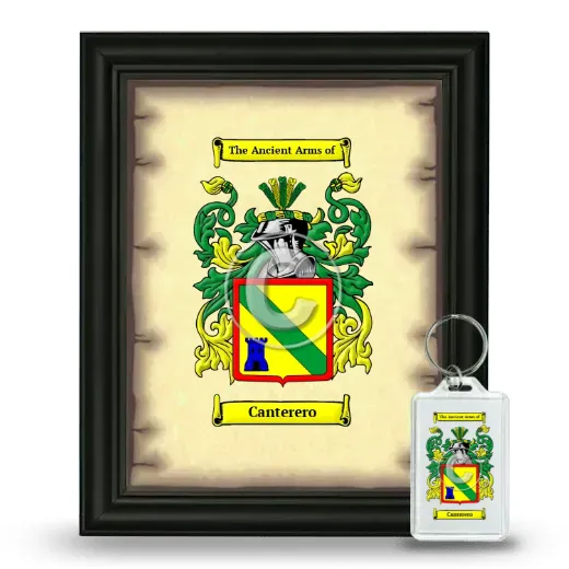 Canterero Framed Coat of Arms and Keychain - Black