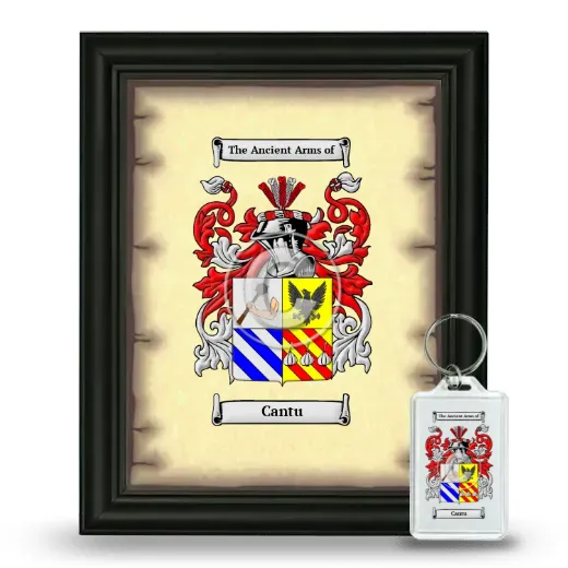 Cantu Framed Coat of Arms and Keychain - Black