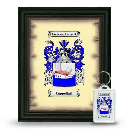 Cappelluti Framed Coat of Arms and Keychain - Black