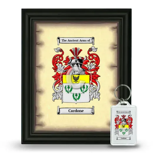 Cardone Framed Coat of Arms and Keychain - Black