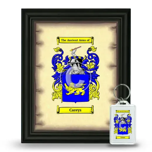 Careys Framed Coat of Arms and Keychain - Black