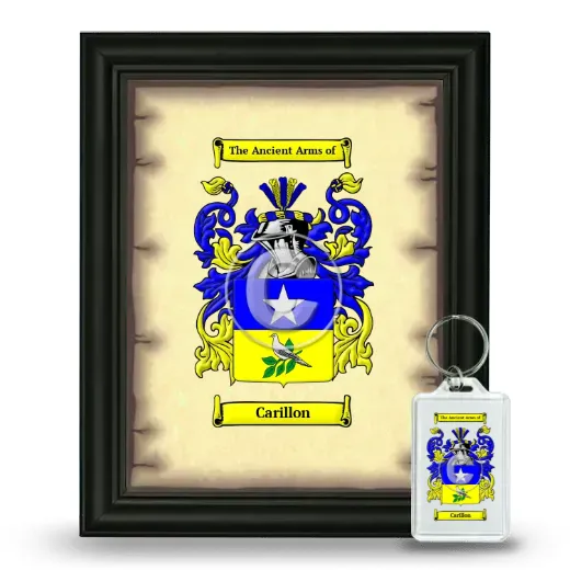 Carillon Framed Coat of Arms and Keychain - Black