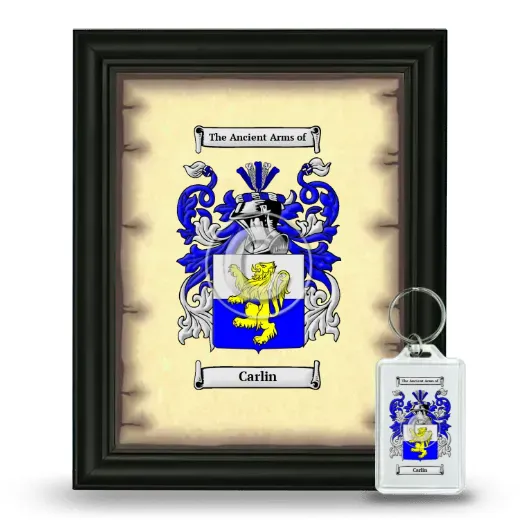 Carlin Framed Coat of Arms and Keychain - Black