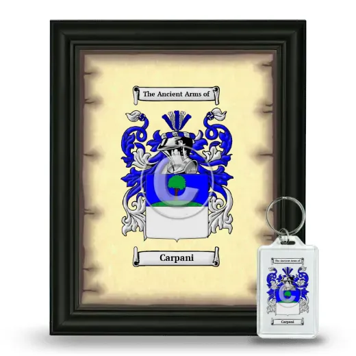 Carpani Framed Coat of Arms and Keychain - Black
