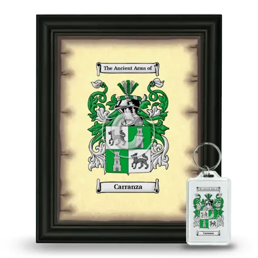 Carranza Framed Coat of Arms and Keychain - Black