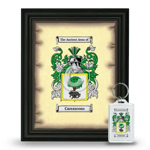 Carrascoso Framed Coat of Arms and Keychain - Black