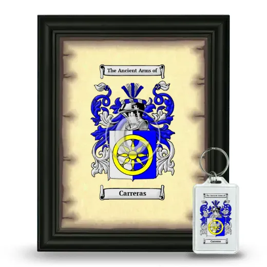 Carreras Framed Coat of Arms and Keychain - Black