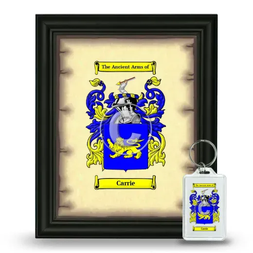 Carrie Framed Coat of Arms and Keychain - Black