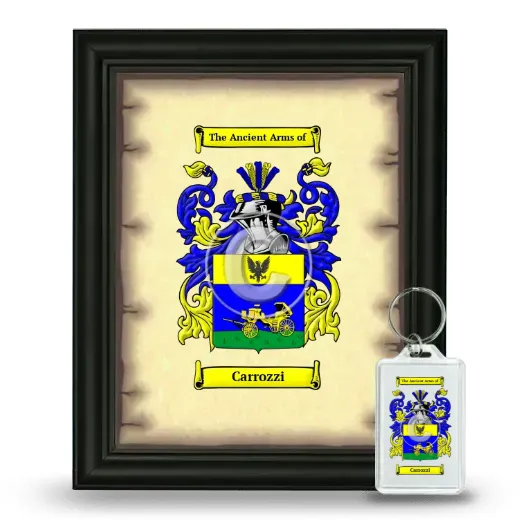 Carrozzi Framed Coat of Arms and Keychain - Black
