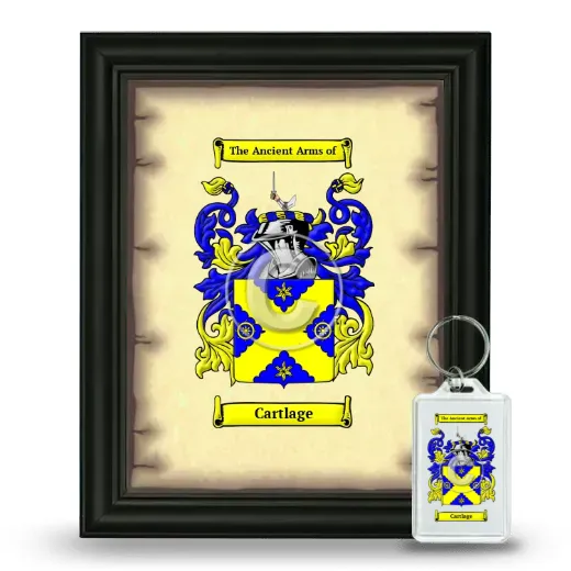 Cartlage Framed Coat of Arms and Keychain - Black