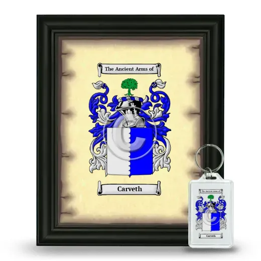 Carveth Framed Coat of Arms and Keychain - Black