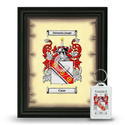 Case Framed Coat of Arms and Keychain - Black