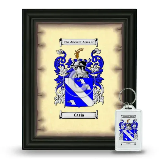 Casia Framed Coat of Arms and Keychain - Black