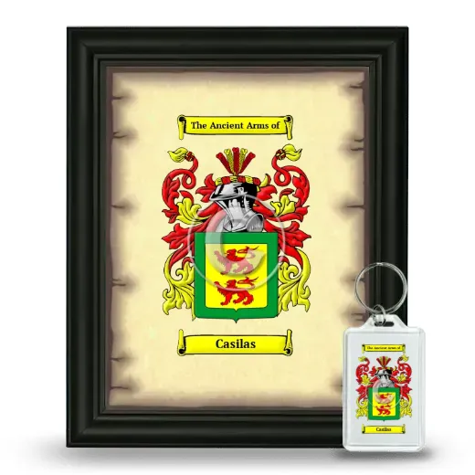Casilas Framed Coat of Arms and Keychain - Black