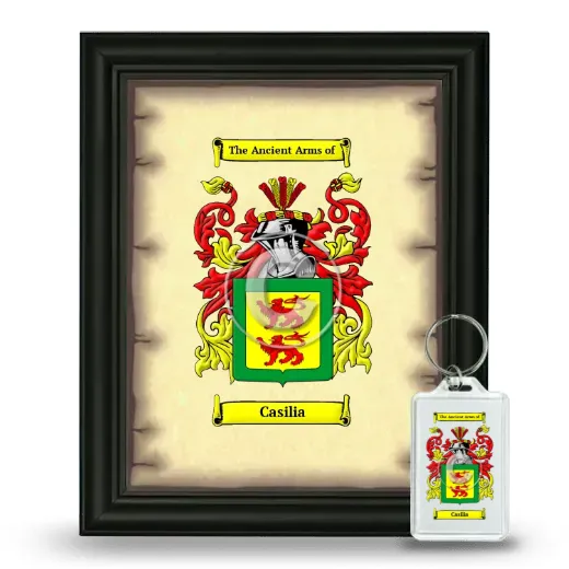 Casilia Framed Coat of Arms and Keychain - Black