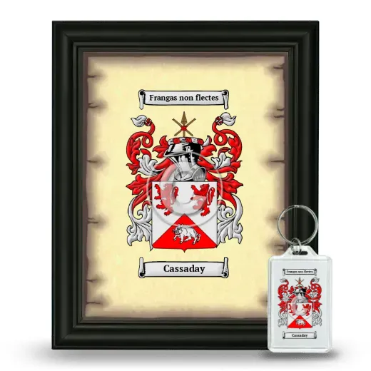 Cassaday Framed Coat of Arms and Keychain - Black
