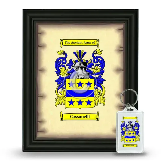 Cassanelli Framed Coat of Arms and Keychain - Black
