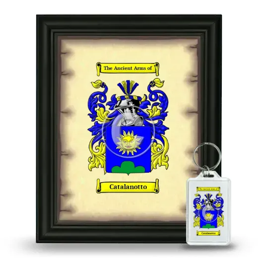 Catalanotto Framed Coat of Arms and Keychain - Black