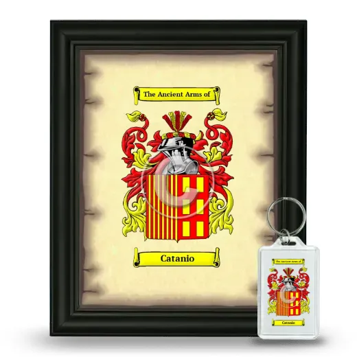 Catanio Framed Coat of Arms and Keychain - Black