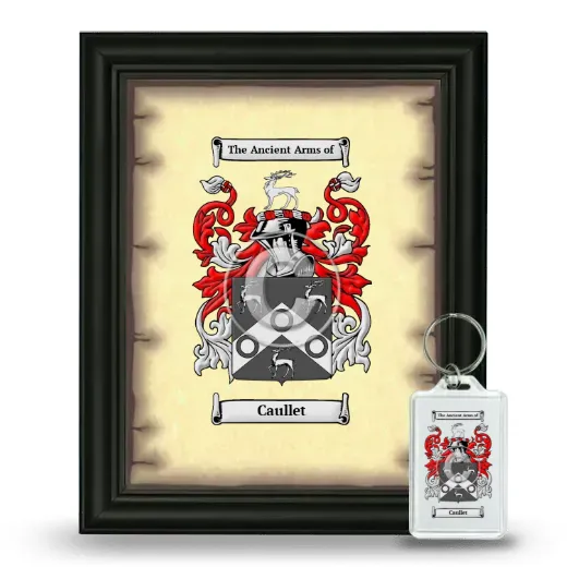 Caullet Framed Coat of Arms and Keychain - Black