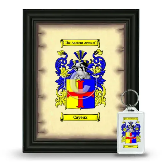 Cayeux Framed Coat of Arms and Keychain - Black