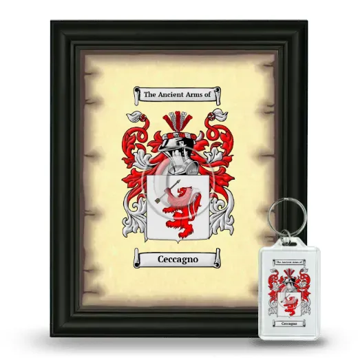 Ceccagno Framed Coat of Arms and Keychain - Black