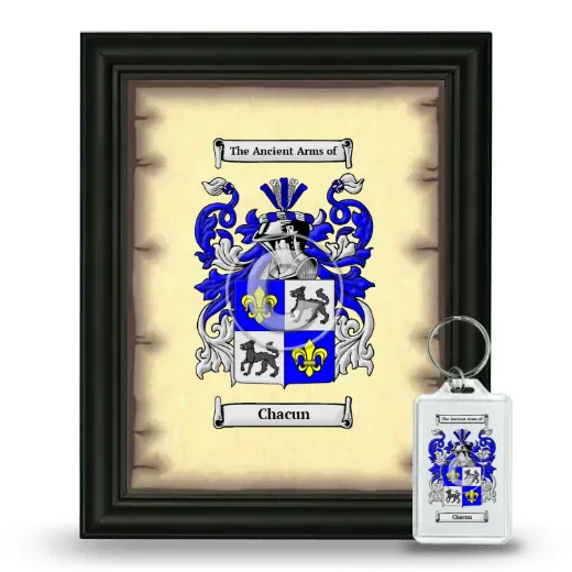 Chacun Framed Coat of Arms and Keychain - Black