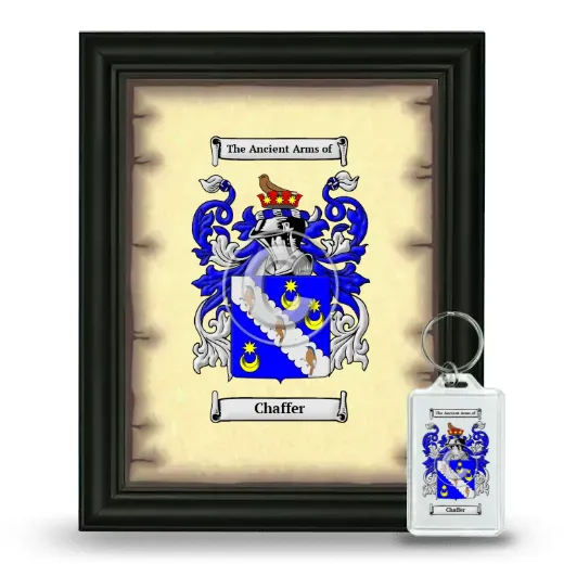 Chaffer Framed Coat of Arms and Keychain - Black