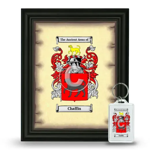 Chaffin Framed Coat of Arms and Keychain - Black