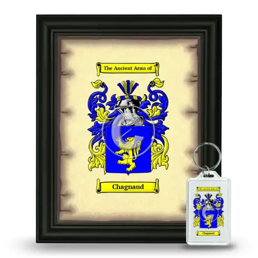 Chagnaud Framed Coat of Arms and Keychain - Black