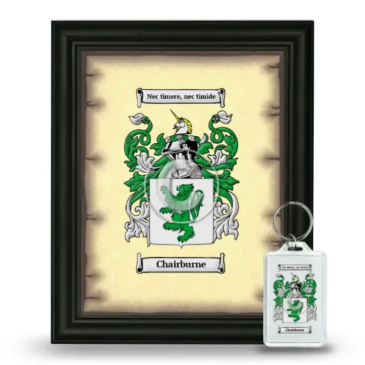 Chairburne Framed Coat of Arms and Keychain - Black
