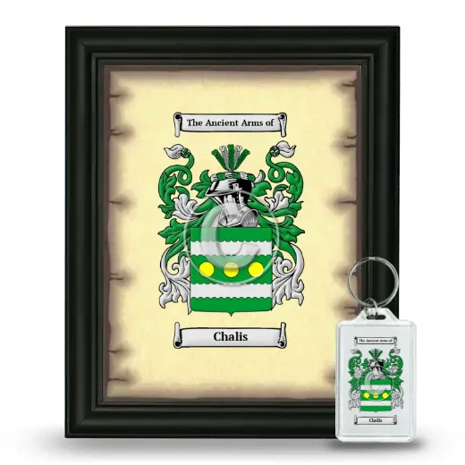 Chalis Framed Coat of Arms and Keychain - Black